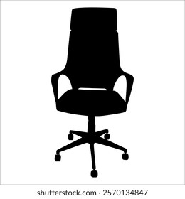 Office or Gaming Chair silhouettes vector illustration