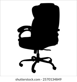 Office or Gaming Chair silhouettes vector illustration