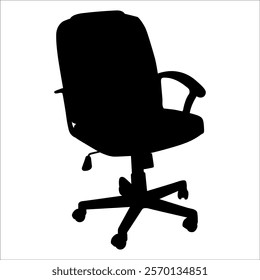 Office or Gaming Chair silhouettes vector illustration