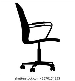 Office or Gaming Chair silhouettes vector illustration