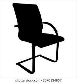 Office or Gaming Chair silhouettes vector illustration