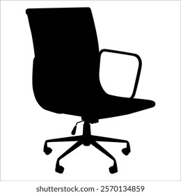 Office or Gaming Chair silhouettes vector illustration