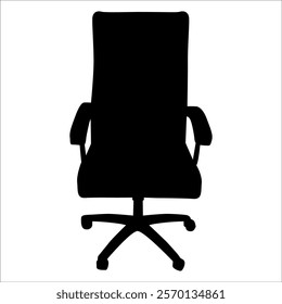 Office or Gaming Chair silhouettes vector illustration