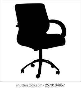 Office or Gaming Chair silhouettes vector illustration