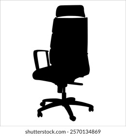 Office or Gaming Chair silhouettes vector illustration