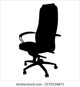 Office or Gaming Chair silhouettes vector illustration