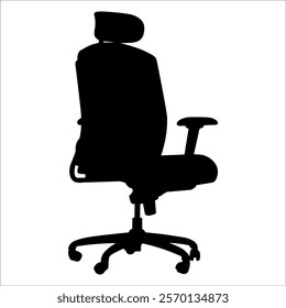 Office or Gaming Chair silhouettes vector illustration