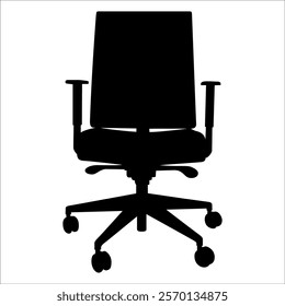 Office or Gaming Chair silhouettes vector illustration