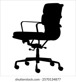 Office or Gaming Chair silhouettes vector illustration