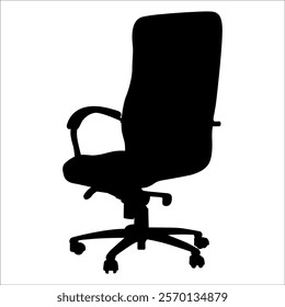 Office or Gaming Chair silhouettes vector illustration