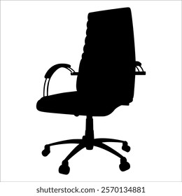 Office or Gaming Chair silhouettes vector illustration