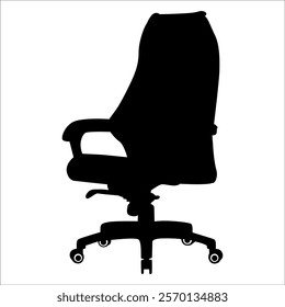 Office or Gaming Chair silhouettes vector illustration