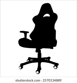 Office or Gaming Chair silhouettes vector illustration