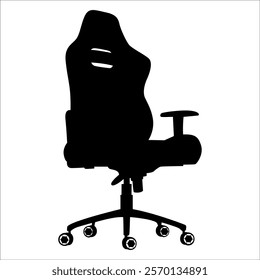 Office or Gaming Chair silhouettes vector illustration