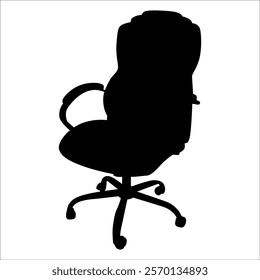 Office or Gaming Chair silhouettes vector illustration