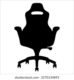 Office or Gaming Chair silhouettes vector illustration