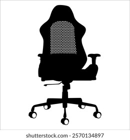 Office or Gaming Chair silhouettes vector illustration