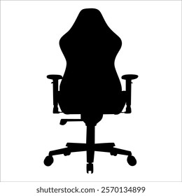 Office or Gaming Chair silhouettes vector illustration