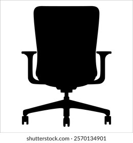 Office or Gaming Chair silhouettes vector illustration