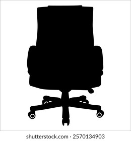 Office or Gaming Chair silhouettes vector illustration