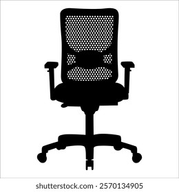 Office or Gaming Chair silhouettes vector illustration