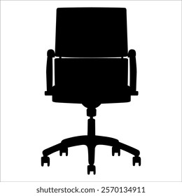 Office or Gaming Chair silhouettes vector illustration