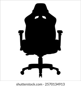 Office or Gaming Chair silhouettes vector illustration