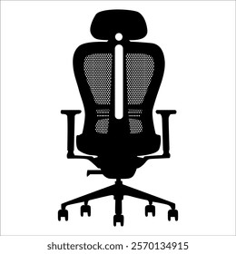 Office or Gaming Chair silhouettes vector illustration