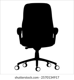 Office or Gaming Chair silhouettes vector illustration