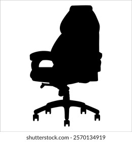 Office or Gaming Chair silhouettes vector illustration