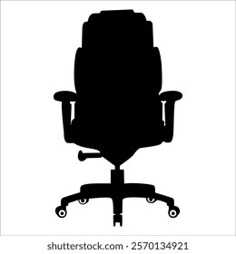 Office or Gaming Chair silhouettes vector illustration