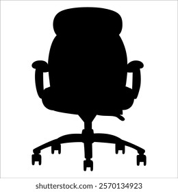 Office or Gaming Chair silhouettes vector illustration