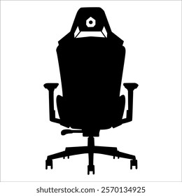 Office or Gaming Chair silhouettes vector illustration