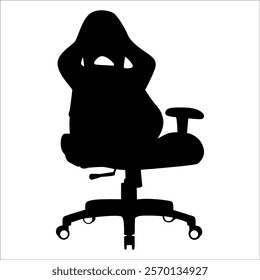 Office or Gaming Chair silhouettes vector illustration