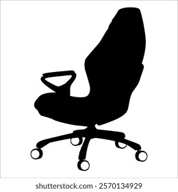 Office or Gaming Chair silhouettes vector illustration