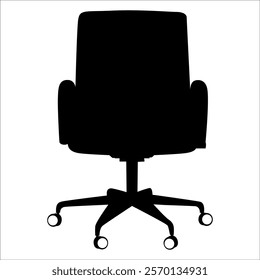 Office or Gaming Chair silhouettes vector illustration