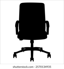 Office or Gaming Chair silhouettes vector illustration