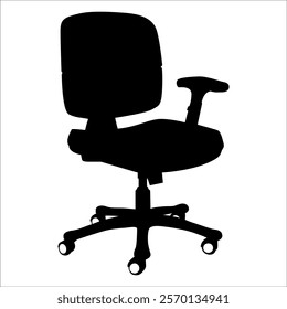 Office or Gaming Chair silhouettes vector illustration