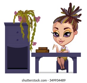 office girl education science service seminar