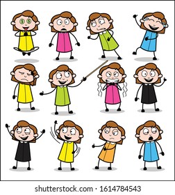Office Girl - Set of Colorful Concepts Vector illustrations