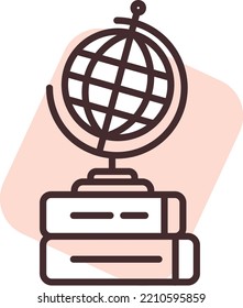 Office globus, illustration, vector on white background.