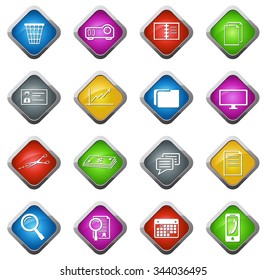 Office glossy web icon set