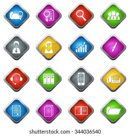 Office glossy web icon set