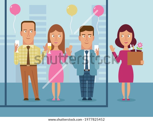 office-goodbye-farewell-coworker-who-retiring-stock-vector-royalty-free-1977825452