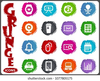Office grunge icons for user interface design