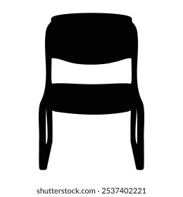 Office Guest Chair silhouette vector illustration