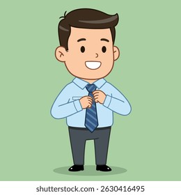 Office guy icon of affirmation