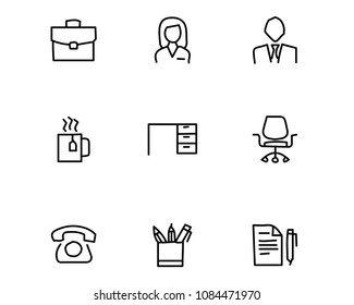 office hand drawn icon set design illustration, hand drawn style design, designed web and app