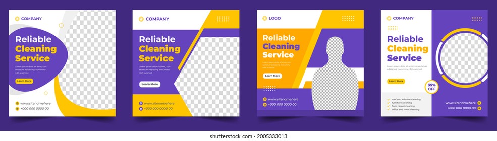 Office, Home And Hotel Cleaning Social Media Post Banner. Cleaning Service Social Media Post Banner Template. Home Cleaning Social Media Post Banner. Cleaning Service Marketing Post Banner Design.