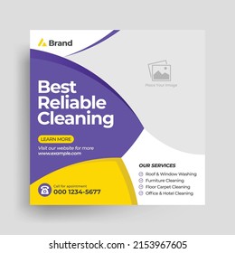 office, hotel and home cleaning service social media post | cleaning service social media banner design | best cleaning service web banner template design